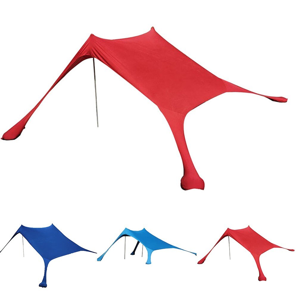 Cheap Goat Tents 210x170x150cm Family Portable Awning Waterproof Tarp Tent Shade Outdoor Camping Canopy Windproof Tent Tourist Beach Sun Shelter