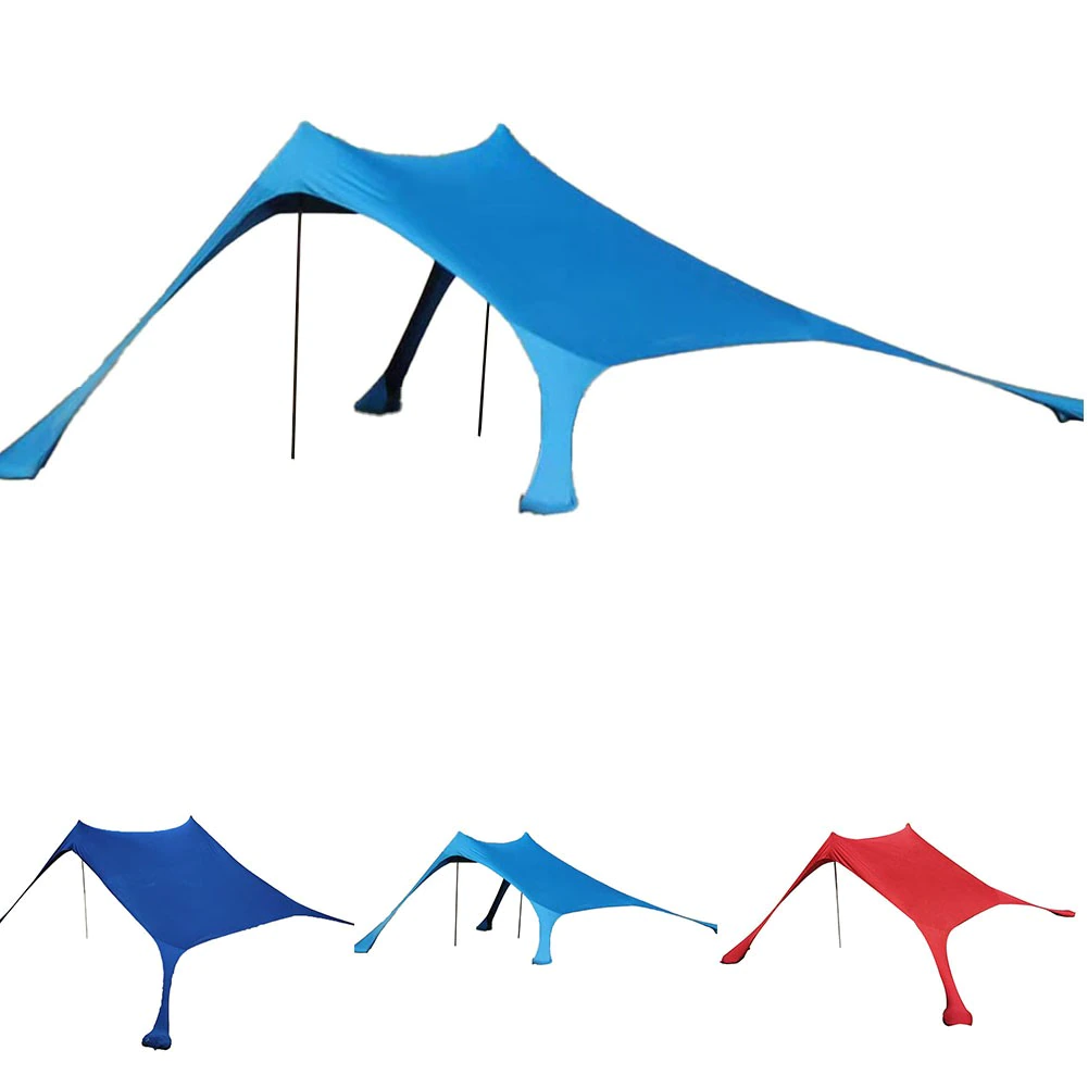 Cheap Goat Tents 210x170x150cm Family Portable Awning Waterproof Tarp Tent Shade Outdoor Camping Canopy Windproof Tent Tourist Beach Sun Shelter