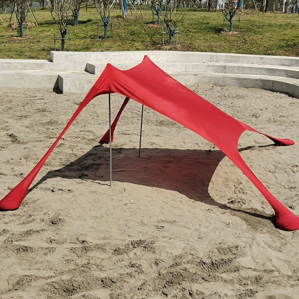 Cheap Goat Tents 210x170x150cm Family Portable Awning Waterproof Tarp Tent Shade Outdoor Camping Canopy Windproof Tent Tourist Beach Sun Shelter