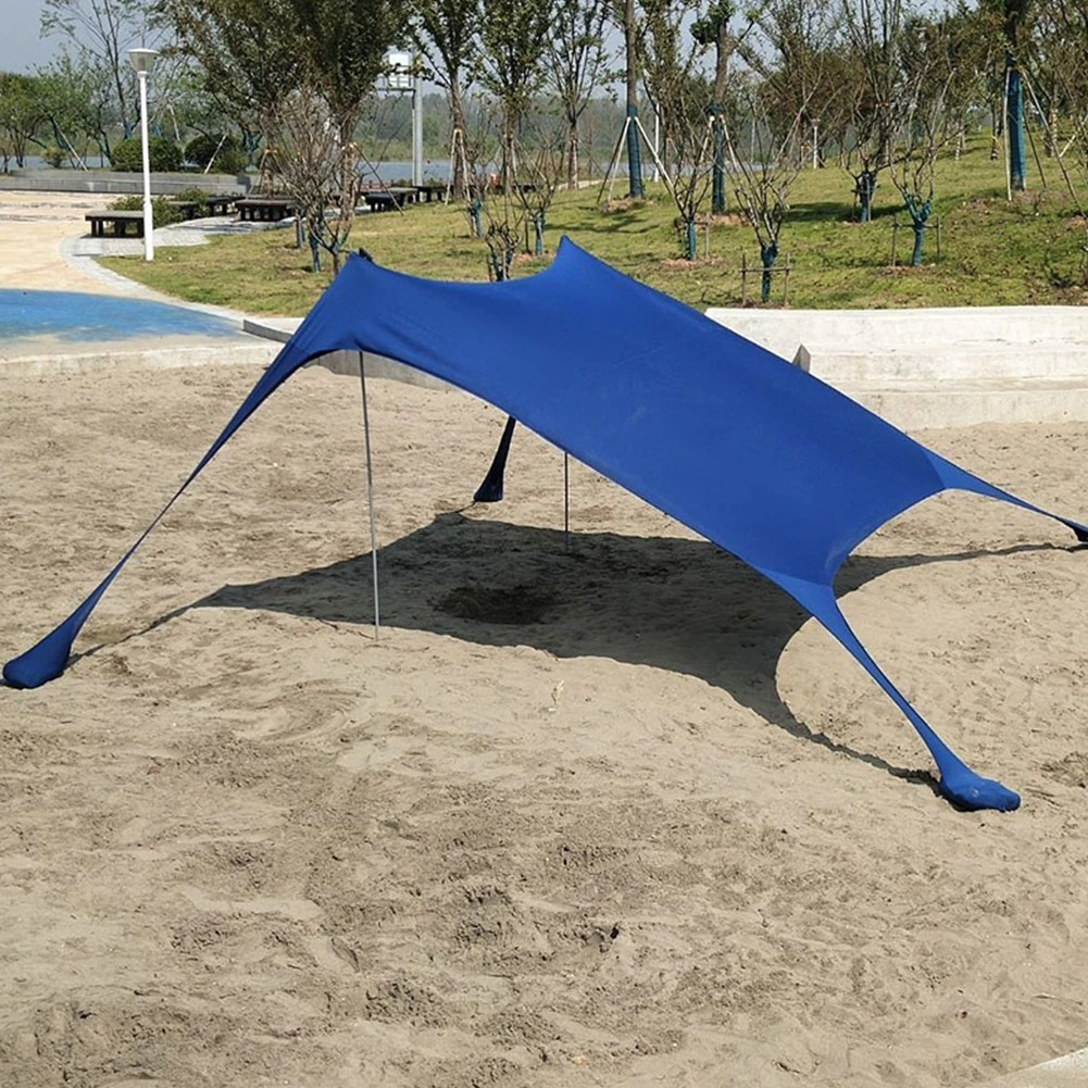Cheap Goat Tents 210x170x150cm Family Portable Awning Waterproof Tarp Tent Shade Outdoor Camping Canopy Windproof Tent Tourist Beach Sun Shelter