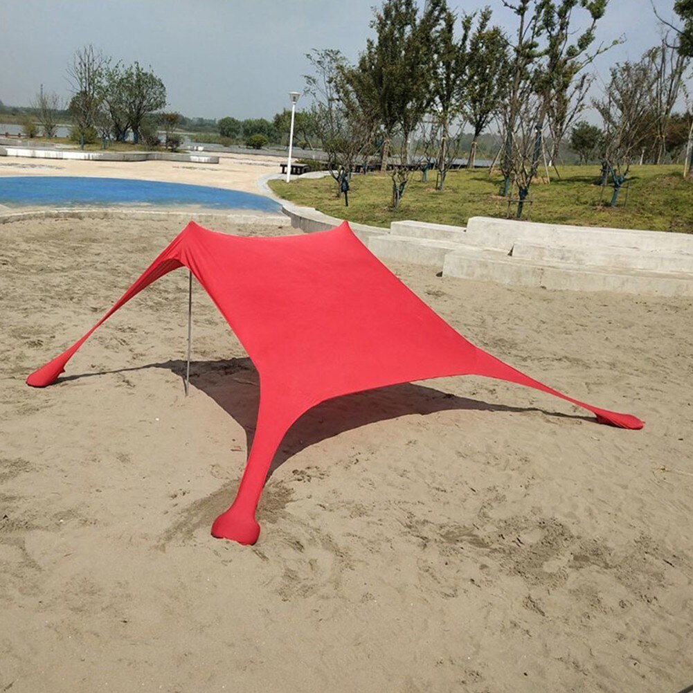 Cheap Goat Tents 210x170x150cm Family Portable Awning Waterproof Tarp Tent Shade Outdoor Camping Canopy Windproof Tent Tourist Beach Sun Shelter