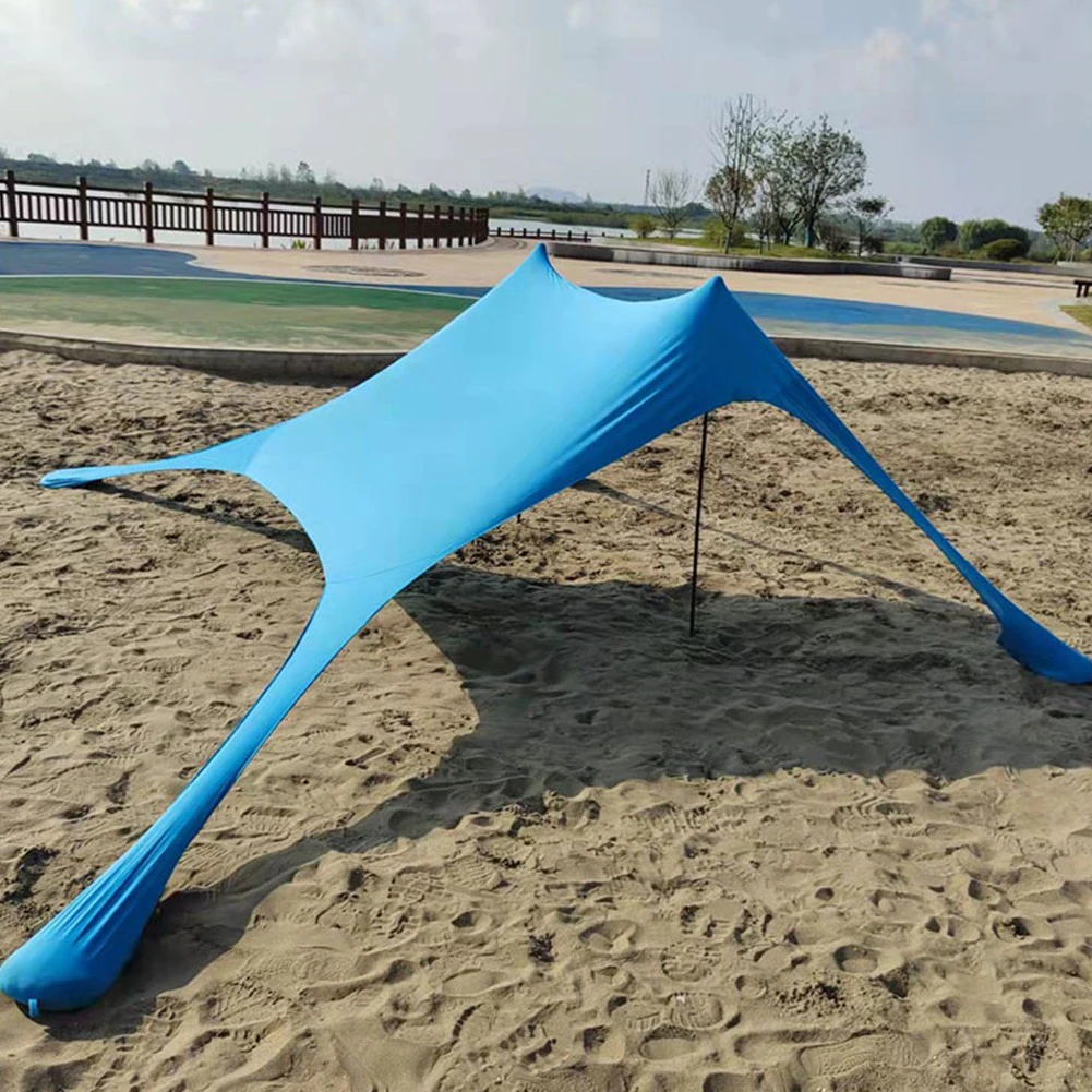 Cheap Goat Tents 210x170x150cm Family Portable Awning Waterproof Tarp Tent Shade Outdoor Camping Canopy Windproof Tent Tourist Beach Sun Shelter