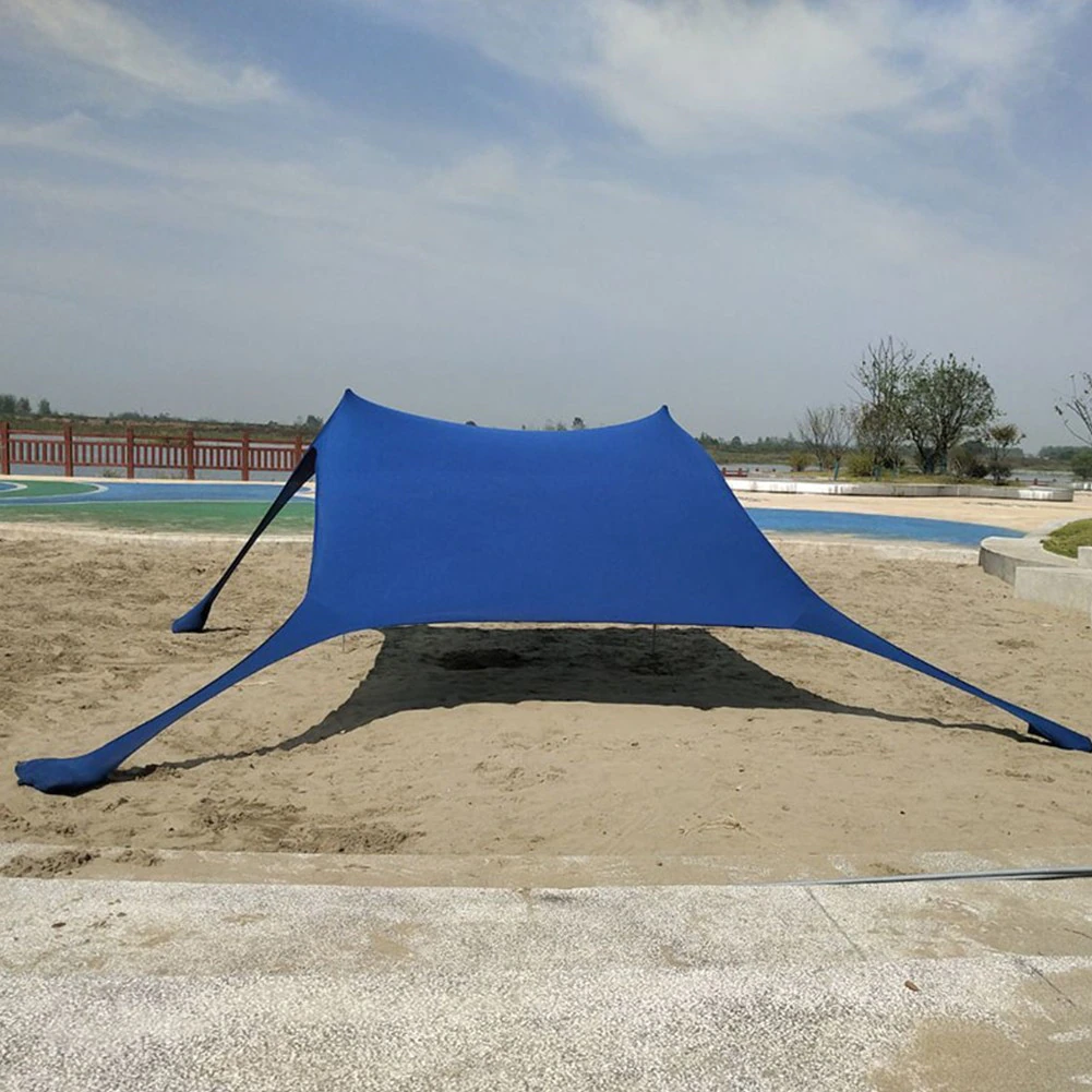 Cheap Goat Tents 210x170x150cm Family Portable Awning Waterproof Tarp Tent Shade Outdoor Camping Canopy Windproof Tent Tourist Beach Sun Shelter