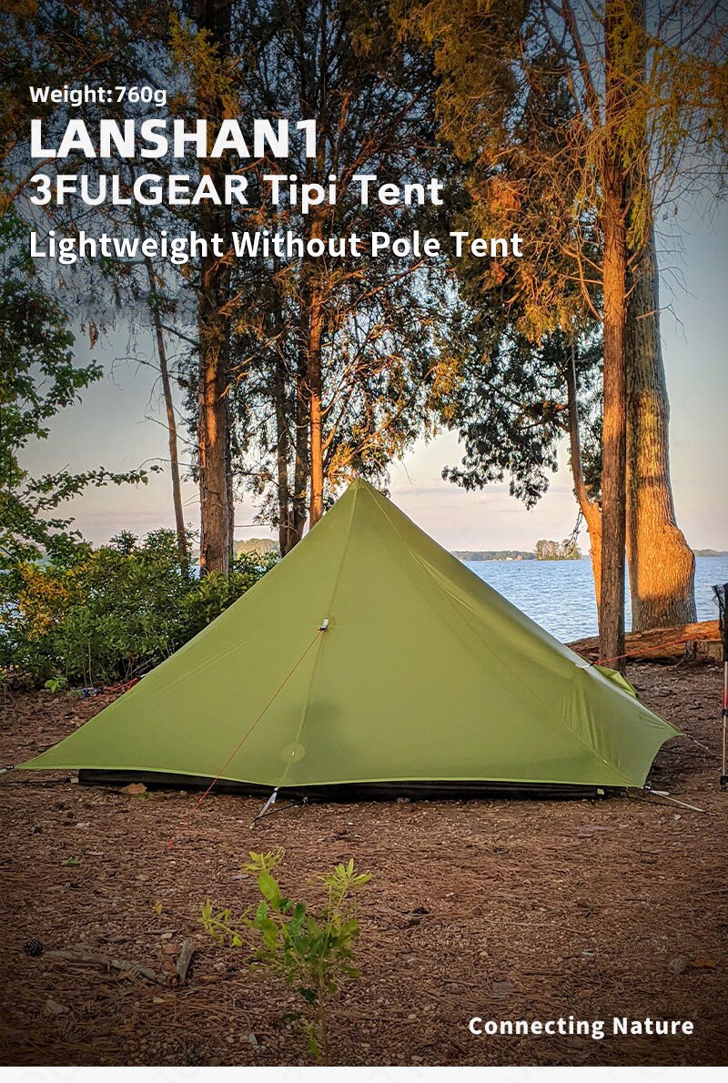 Cheap Goat Tents 3f Ul Gear Lanshan1 2 Ultralight Camping Tent Outdoor 15d Nylon Silicone 1
