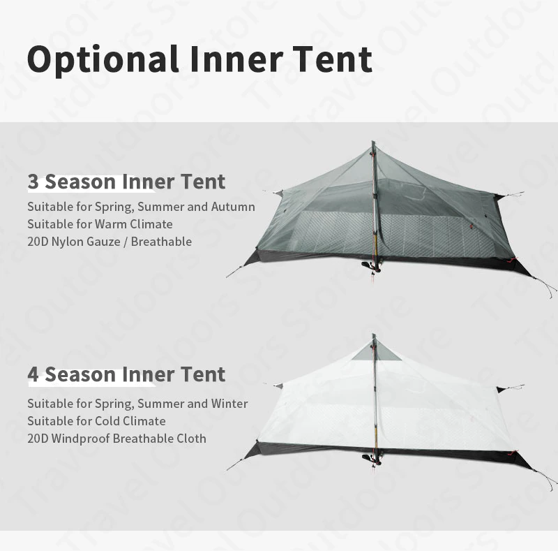 Cheap Goat Tents 3f Ul Gear Lanshan1 2 Ultralight Camping Tent Outdoor 15d Nylon Silicone 1