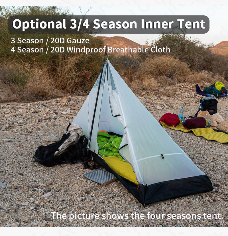 Cheap Goat Tents 3f Ul Gear Lanshan1 2 Ultralight Camping Tent Outdoor 15d Nylon Silicone 1