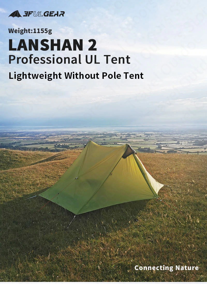Cheap Goat Tents 3f Ul Gear Lanshan1 2 Ultralight Camping Tent Outdoor 15d Nylon Silicone 1