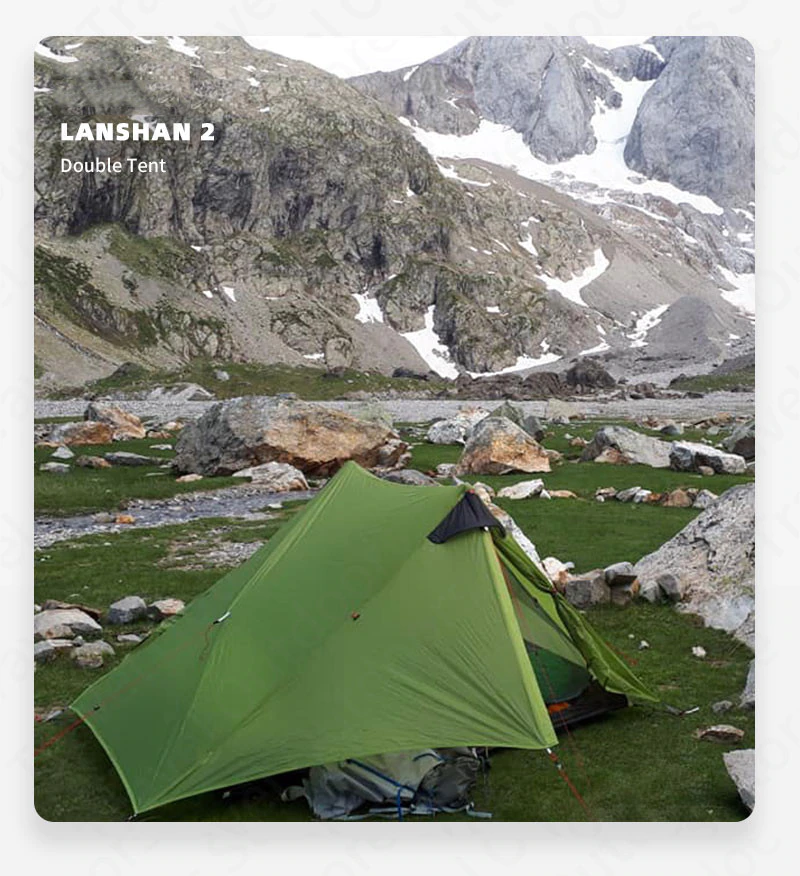Cheap Goat Tents 3f Ul Gear Lanshan1 2 Ultralight Camping Tent Outdoor 15d Nylon Silicone 1