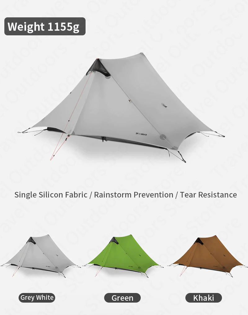 Cheap Goat Tents 3f Ul Gear Lanshan1 2 Ultralight Camping Tent Outdoor 15d Nylon Silicone 1
