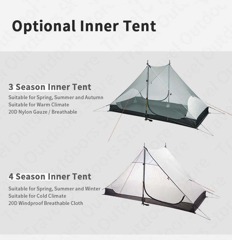 Cheap Goat Tents 3f Ul Gear Lanshan1 2 Ultralight Camping Tent Outdoor 15d Nylon Silicone 1