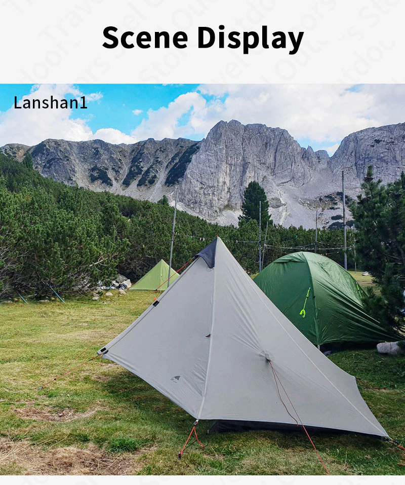 Cheap Goat Tents 3f Ul Gear Lanshan1 2 Ultralight Camping Tent Outdoor 15d Nylon Silicone 1