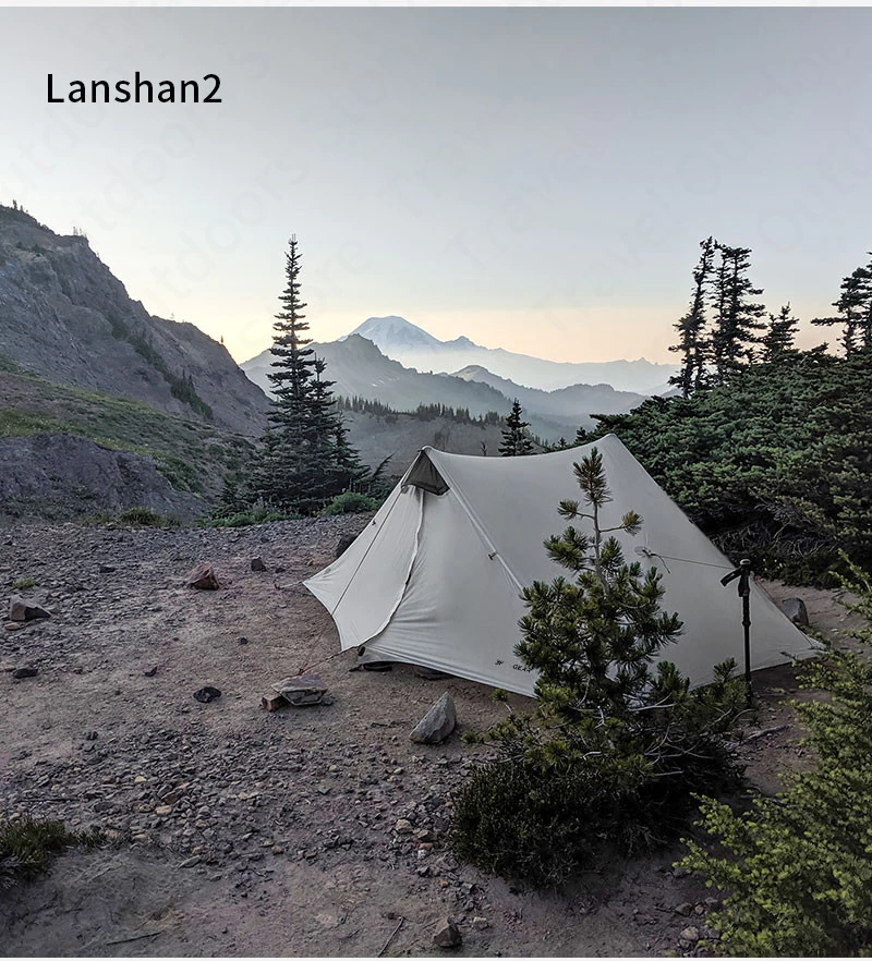 Cheap Goat Tents 3f Ul Gear Lanshan1 2 Ultralight Camping Tent Outdoor 15d Nylon Silicone 1