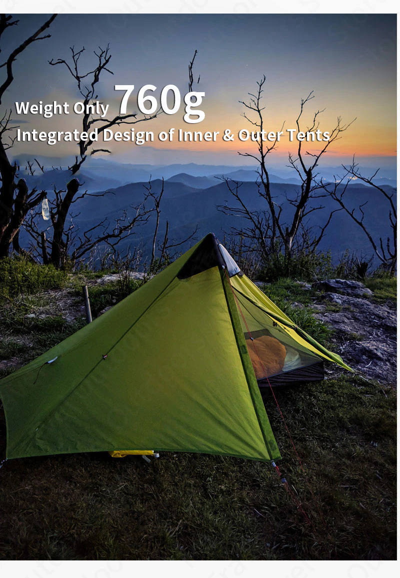 Cheap Goat Tents 3f Ul Gear Lanshan1 2 Ultralight Camping Tent Outdoor 15d Nylon Silicone 1