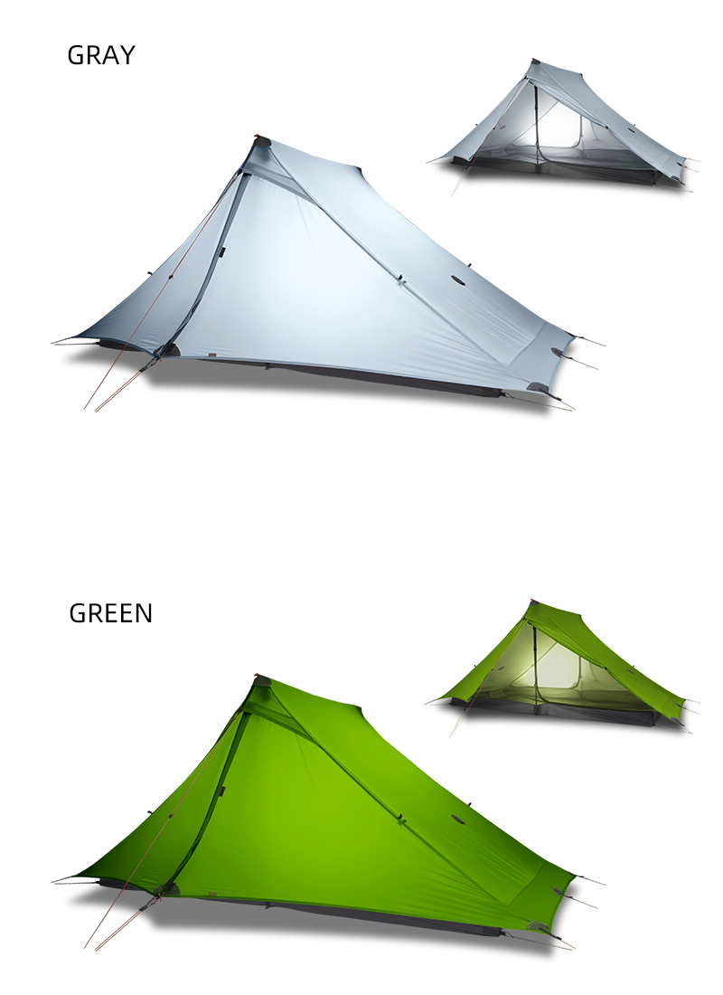 Cheap Goat Tents 3f Ul Gear Lanshan 2 Pro Tent 2 Person Outdoor Ultralight Camping Tent 3 Season Professional 20d Nylon Both Sides Silicon Tent