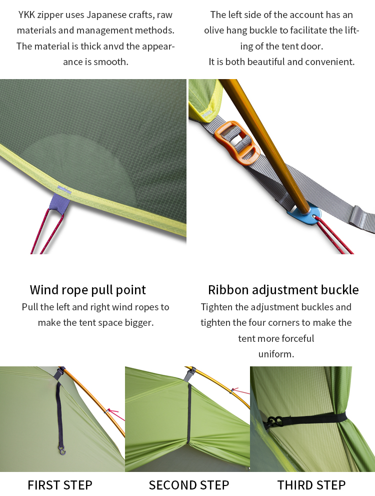Cheap Goat Tents 3f Ul Gear Newest Green And White 4 Season Camping Tent 15d Nylon Double Layer Waterproof Tent For 2 Persons