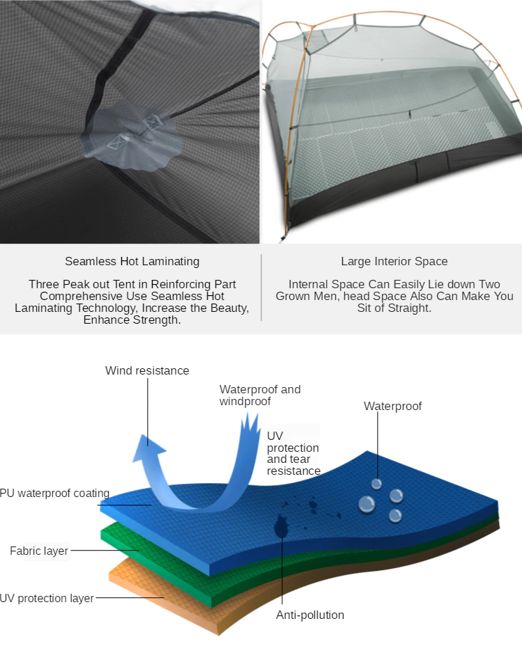 Cheap Goat Tents 3f Ul Gear Zhengtu 2 Ultralight 15d Coated Silicon 3 Season Camping Tent Or 4 Season Outdoor Anti