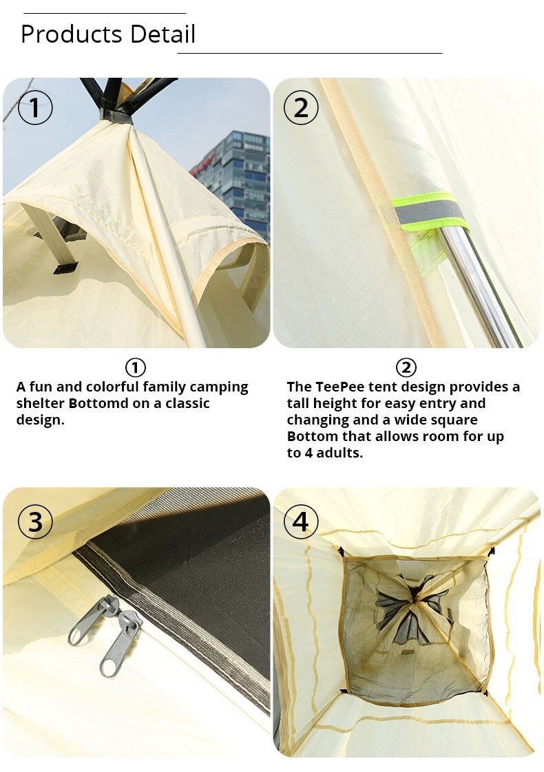 Cheap Goat Tents 4 Person Ultralight Tent 68d Polyester Oxford Cloth Combination Set Outdoor Camping Sunshade And Rainproof Home Driving Tour