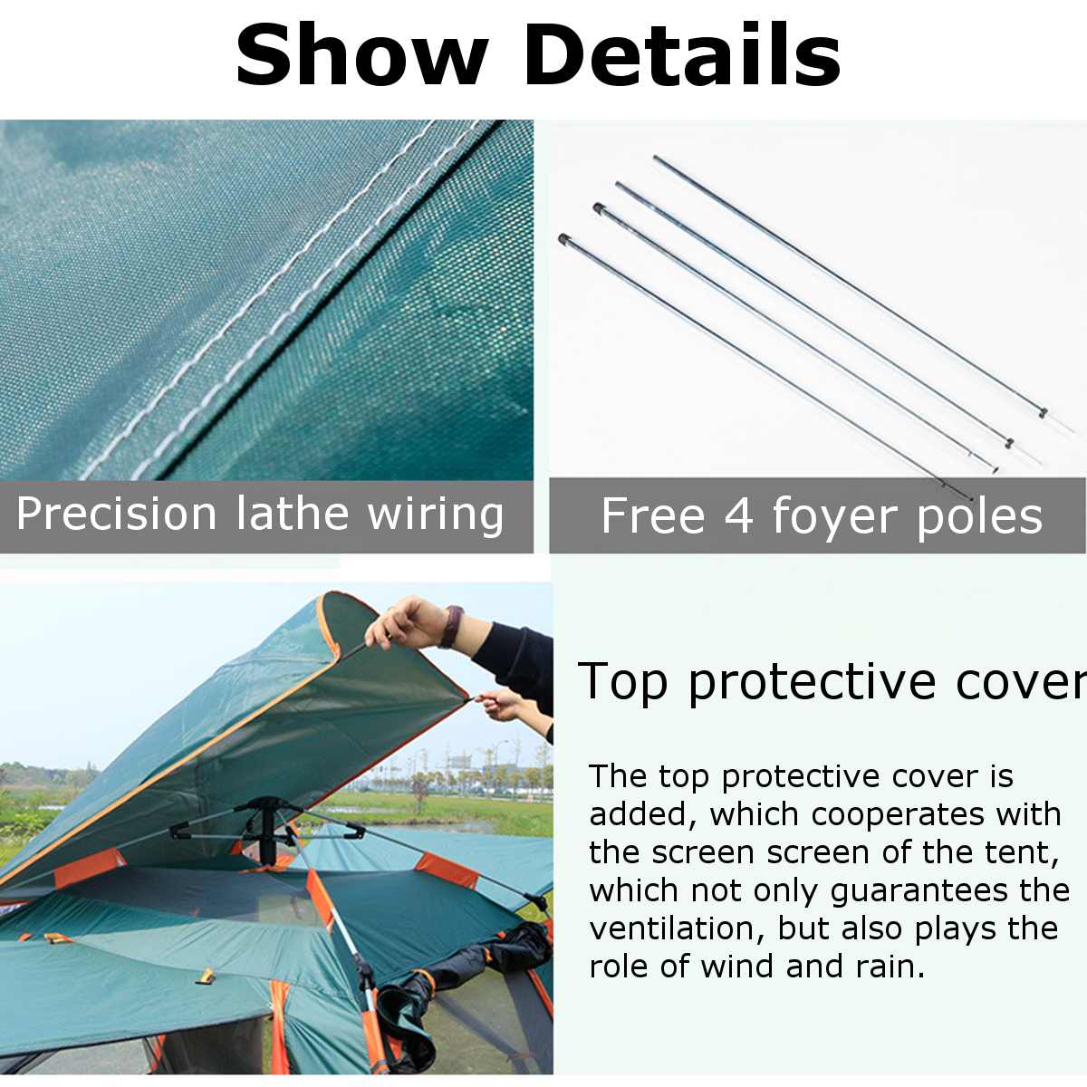 Cheap Goat Tents 6~7 Person Camping Tent Waterproof Uv Resistance Sun Shelters For Hiking Fishing Travel Beach Portable Travel Tent