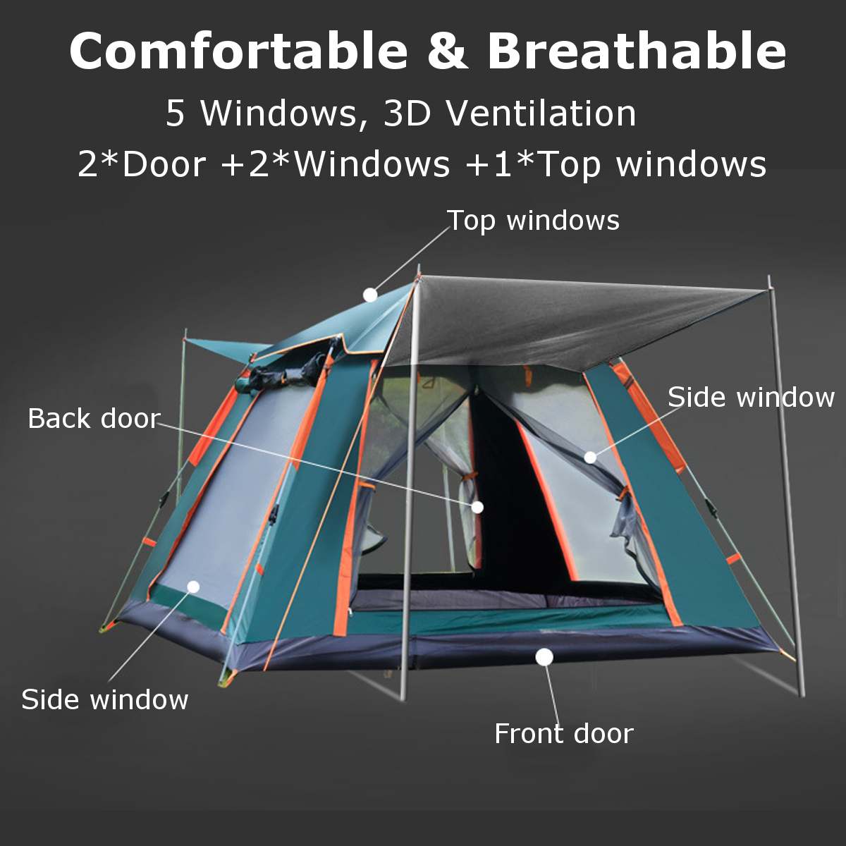 Cheap Goat Tents 6~7 Person Camping Tent Waterproof Uv Resistance Sun Shelters For Hiking Fishing Travel Beach Portable Travel Tent