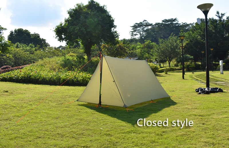 Cheap Goat Tents Aricxi Multifunctional Pro Tent Oudoor 2 Person Ultralight Camping Tent 3 Season Professional 20d Silnylon Rodless Tent