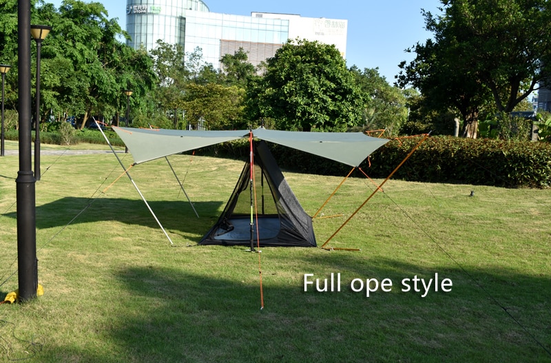 Cheap Goat Tents Aricxi Multifunctional Pro Tent Oudoor 2 Person Ultralight Camping Tent 3 Season Professional 20d Silnylon Rodless Tent