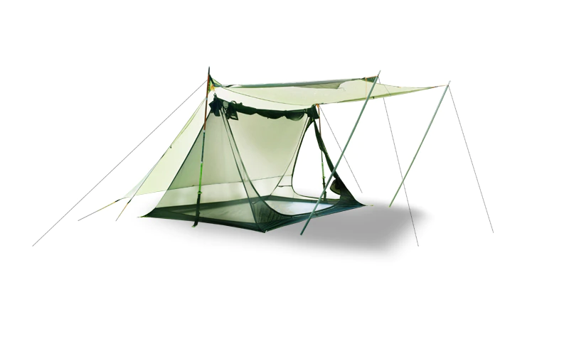 Cheap Goat Tents Aricxi Multifunctional Pro Tent Oudoor 2 Person Ultralight Camping Tent 3 Season Professional 20d Silnylon Rodless Tent