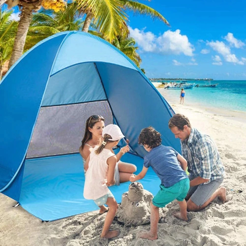 Cheap Goat Tents Automatic Pop Up Tent Portable Beach Tent Outdoor Uv Protection Camping Fishing Tent Cabana Sun Shelter Quick Auto Opening Tent