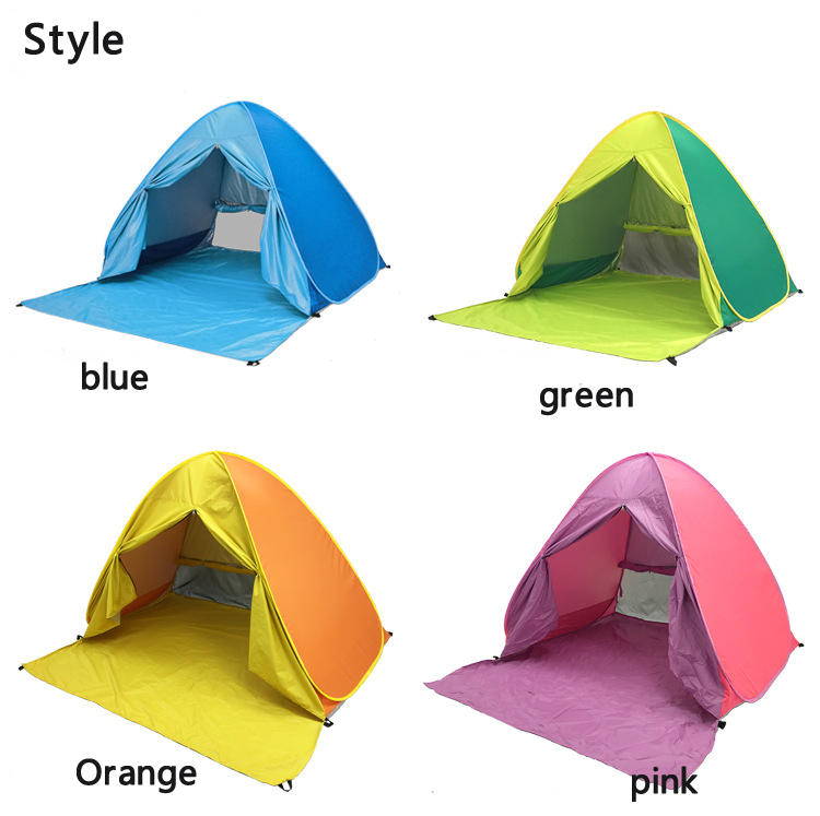 Cheap Goat Tents Beach Tent 165*150*110cm Pop Up Automatic Open Tent Family Ultralight Folding Tents Tourist Fish Camping Anti