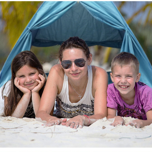 Cheap Goat Tents Beach Tent 165*150*110cm Pop Up Automatic Open Tent Family Ultralight Folding Tents Tourist Fish Camping Anti