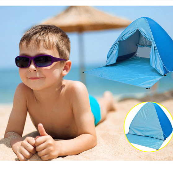 Cheap Goat Tents Beach Tent 165*150*110cm Pop Up Automatic Open Tent Family Ultralight Folding Tents Tourist Fish Camping Anti