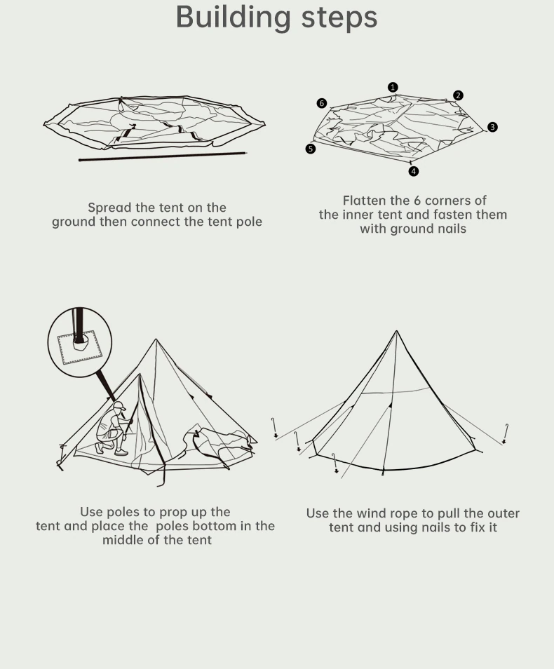 Cheap Goat Tents Bswolf Large Pyramid Tent Ultralight Camping Tent Large Outdoor Teepee Indian Pyramid Tent 5