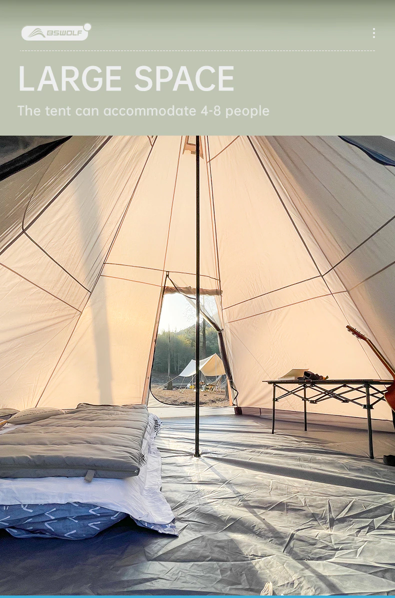 Cheap Goat Tents Bswolf Large Pyramid Tent Ultralight Camping Tent Large Outdoor Teepee Indian Pyramid Tent 5