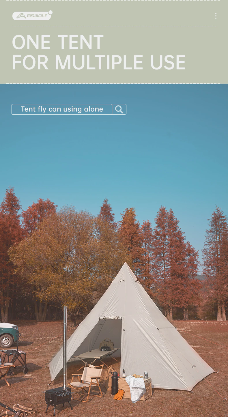 Cheap Goat Tents Bswolf Large Pyramid Tent Ultralight Camping Tent Large Outdoor Teepee Indian Pyramid Tent 5