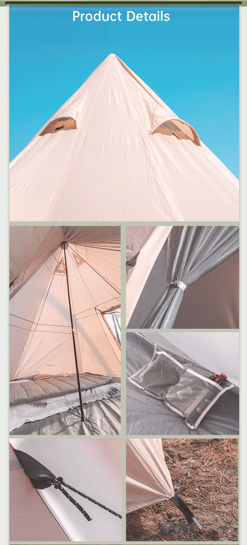 Cheap Goat Tents Bswolf Large Pyramid Tent Ultralight Camping Tent Large Outdoor Teepee Indian Pyramid Tent 5