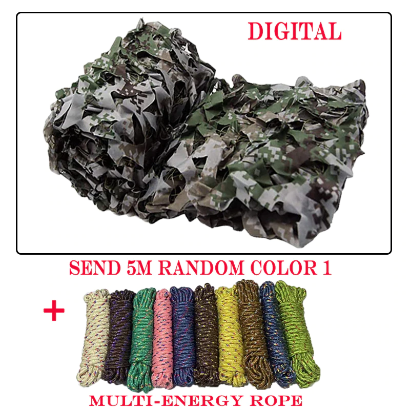 Cheap Goat Tents Camouflage Net Military Training Tent Shade Outdoor Camping Hunting Shelter Car Cover Garden Decoration Send Installation Rope 1