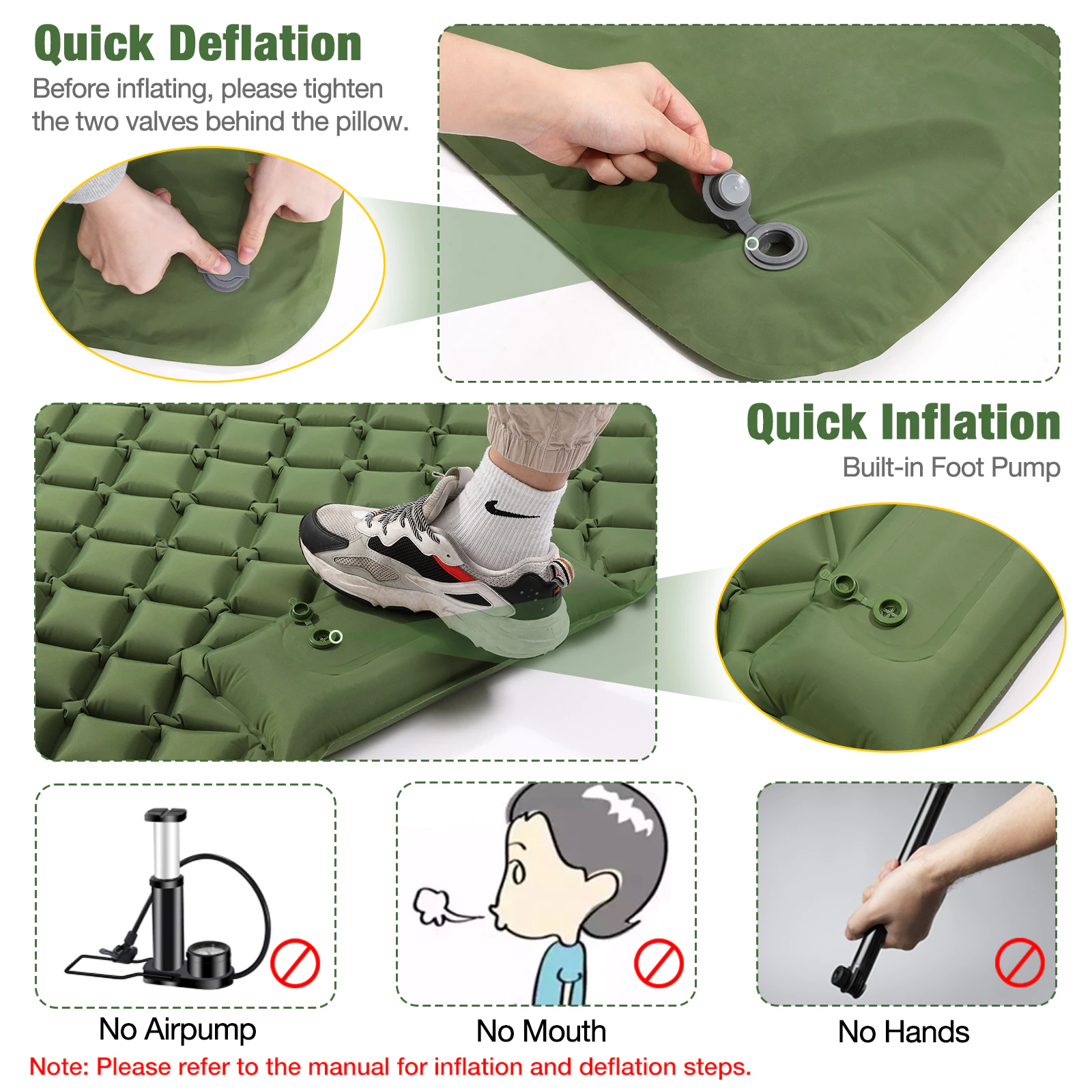 Cheap Goat Tents Camping Sleeping Pad Mat Ultralight Inflatable Mattress In Tent Hiking Trekking Portable Travel Folding Bed Air Pad