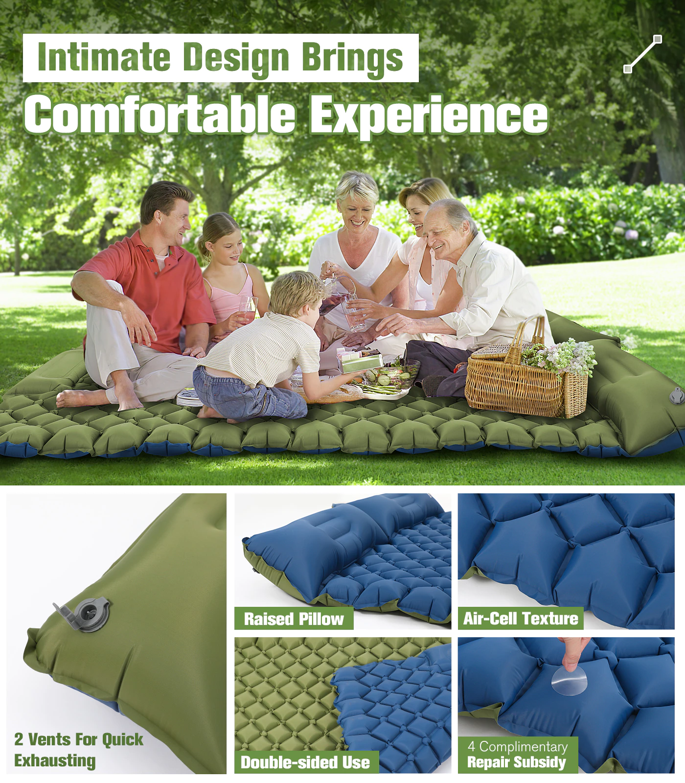 Cheap Goat Tents Camping Sleeping Pad Mat Ultralight Inflatable Mattress In Tent Hiking Trekking Portable Travel Folding Bed Air Pad