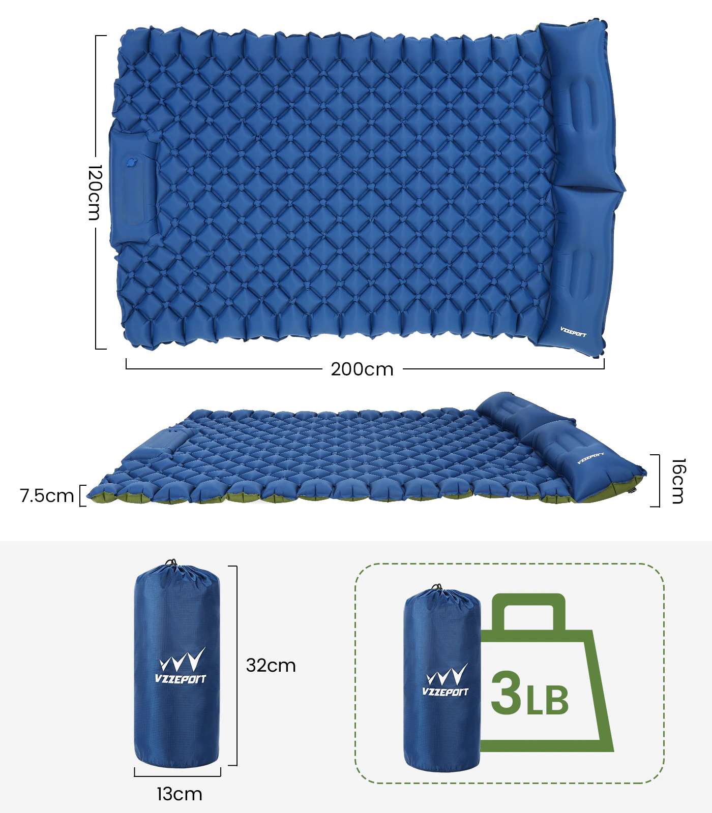 Cheap Goat Tents Camping Sleeping Pad Mat Ultralight Inflatable Mattress In Tent Hiking Trekking Portable Travel Folding Bed Air Pad