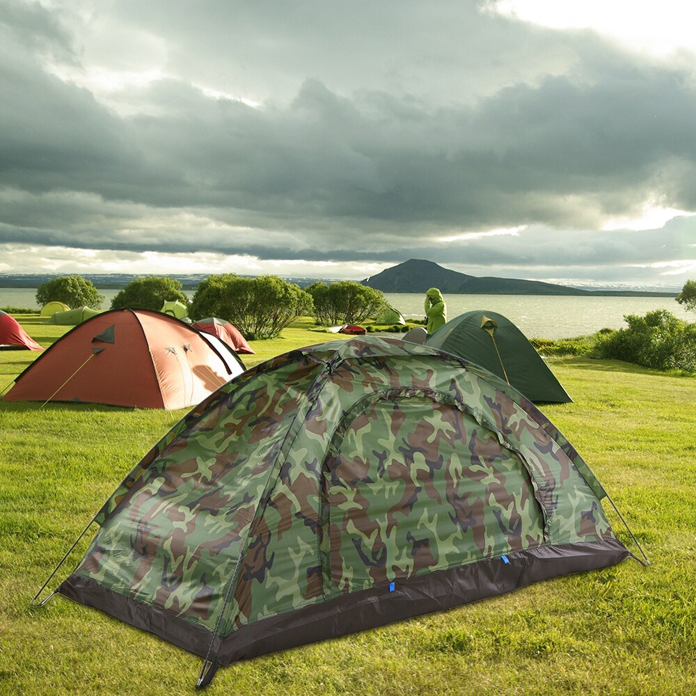 Cheap Goat Tents Camping Tent For 1~2 People Outdoor Travel Camping Tent With Bag Portable Camping Tents Outdoor Camouflage Travel Beach Tents
