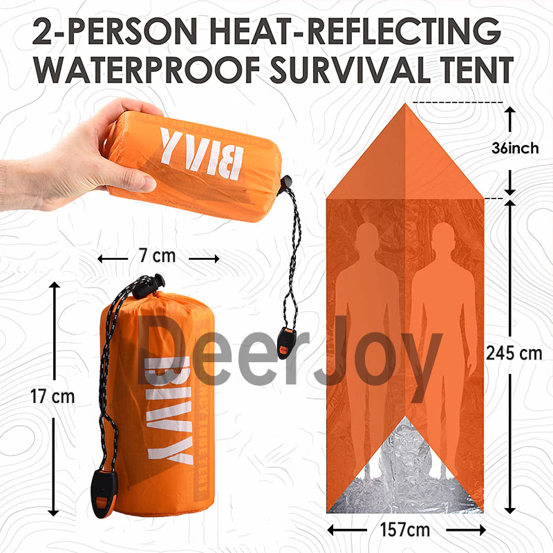 Cheap Goat Tents Emergency Tent Shelter Survival Tent 2 Person Resistant Ultra Lightweight Life Tent Water And Windproof Tube Tent Camping Hiking