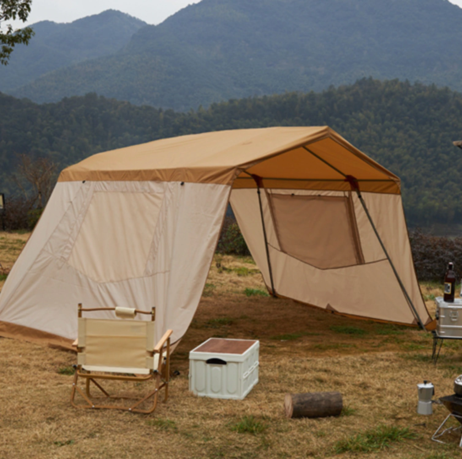 Cheap Goat Tents Explorers Outdoor Tent Camping Thickened Room Type Tent Sunscreen And Rainproof Villa Large Luxury Camping Tent