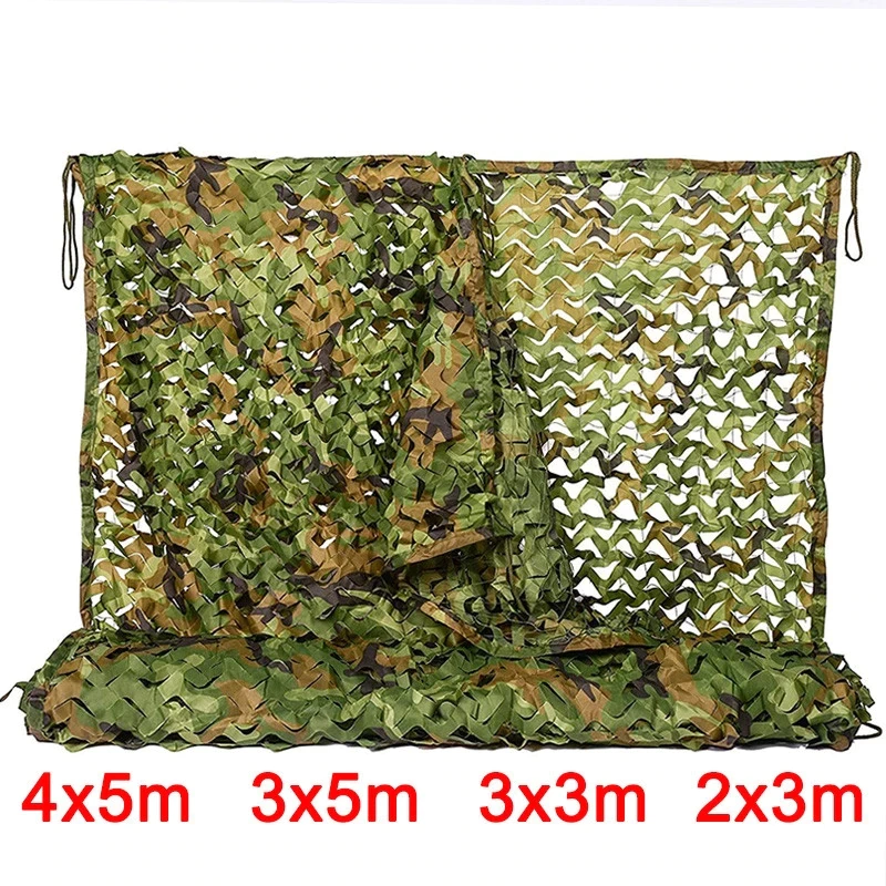 Cheap Goat Tents High Quality Outdoor 4x5m 2x3m Military Camouflage Net Shade Net Hunting Garden Car Outdoor Camping Awning Tent