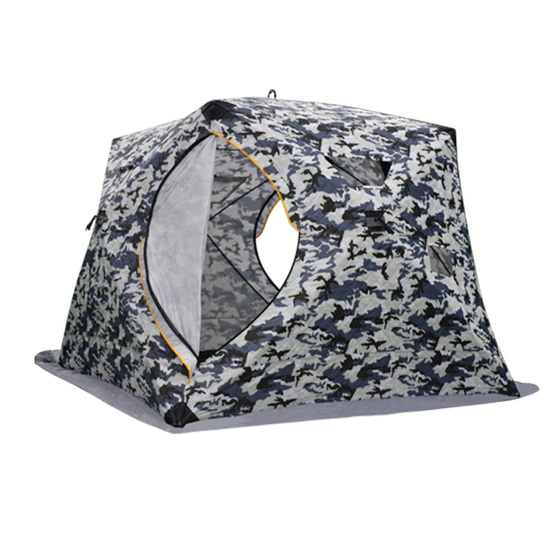 Cheap Goat Tents Large Space Thickened Three Layers Winter Tent Cotton Keeping Warm Ice Fishing Tent 240*240*190cm Windproof Camping Fishing Tent