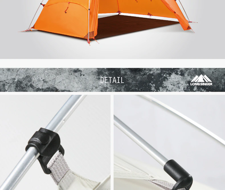 Cheap Goat Tents Longsinger G6 Silicon Ultra Light Double Deck Outdoor Camping Climbing Ten