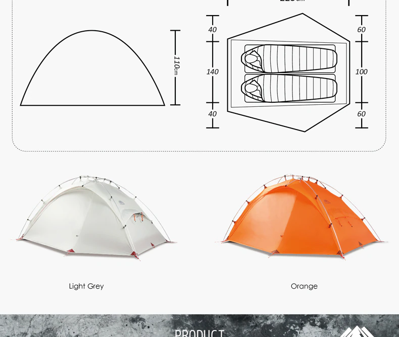 Cheap Goat Tents Longsinger G6 Silicon Ultra Light Double Deck Outdoor Camping Climbing Ten