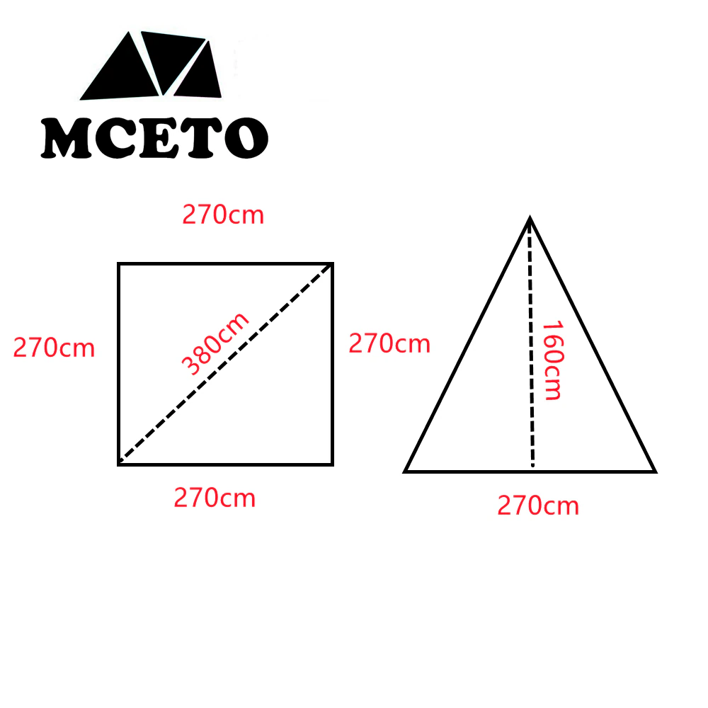 Cheap Goat Tents Mceto 1 Person Tipi Rainfly Hot Tent 270cm Lightweight Hunting Family Team Backpacking Camping Hiking Equipment