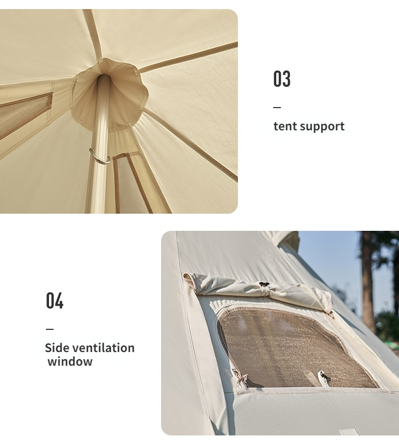 Cheap Goat Tents Mobi Garden Nature Hike Outdoor Camping Tent Travel Large Space Light Luxury Cotton Rain Proof Sun Protection Camping Equipment