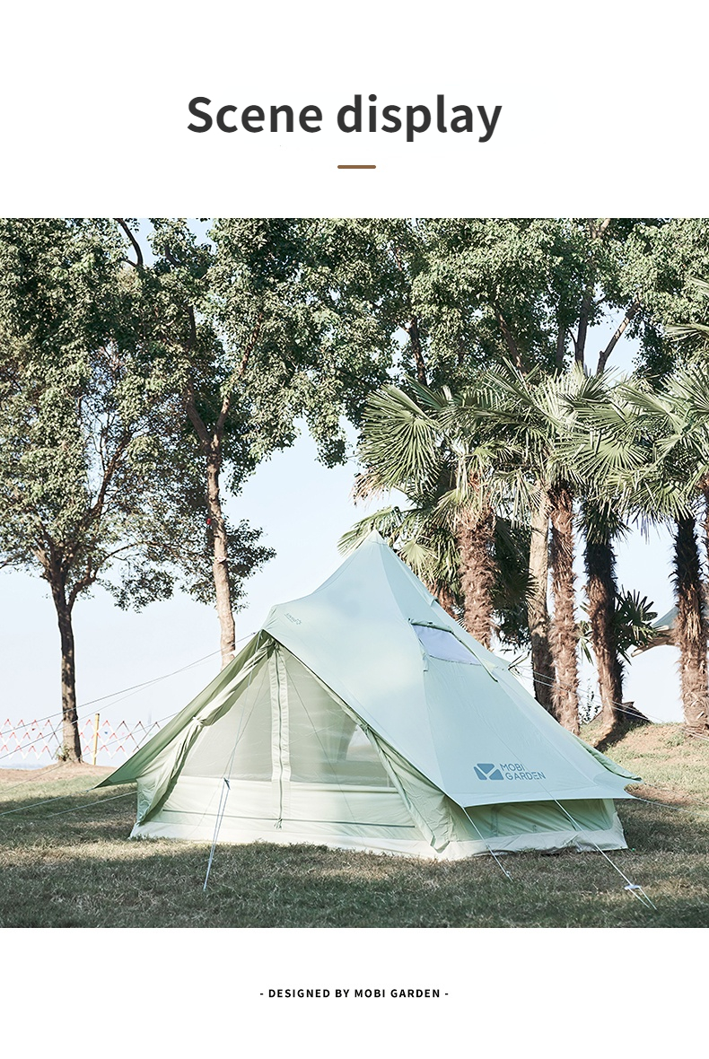 Cheap Goat Tents Mobi Garden Nature Hike Outdoor Camping Tent Travel Large Space Light Luxury Cotton Rain Proof Sun Protection Camping Equipment