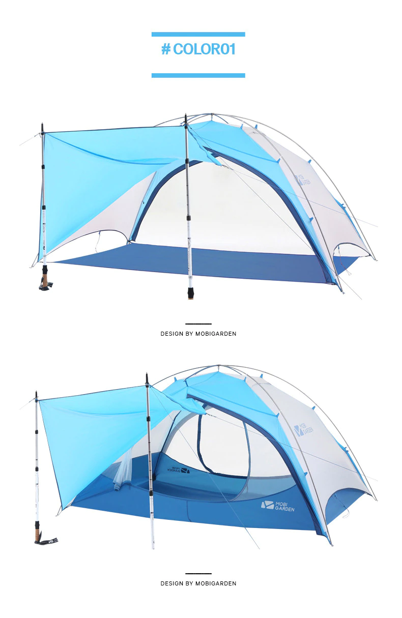 Cheap Goat Tents Mobi Garden Nature Hike Outdoor Camping Tent Travel Rain And Wind Proof Double Ultra Light Outer Bracket Easy To Build Tents