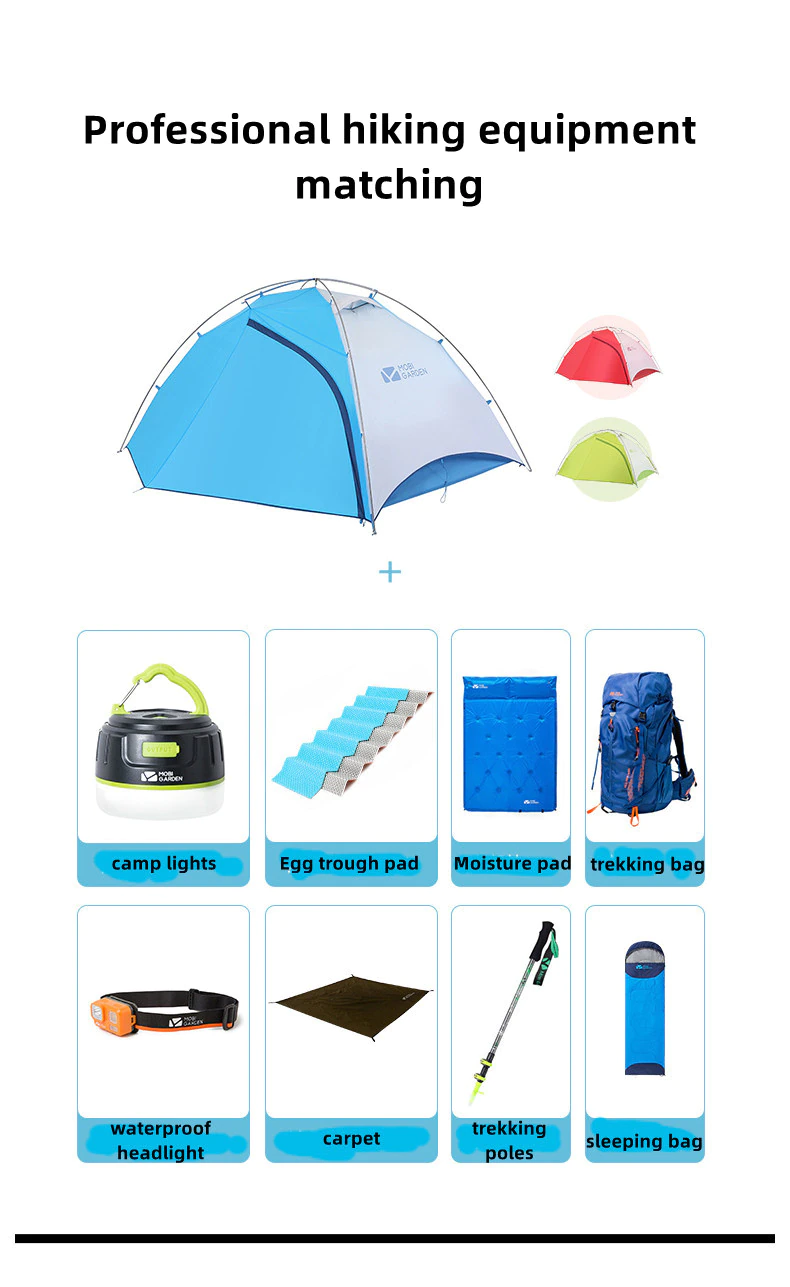 Cheap Goat Tents Mobi Garden Nature Hike Outdoor Camping Tent Travel Rain And Wind Proof Double Ultra Light Outer Bracket Easy To Build Tents